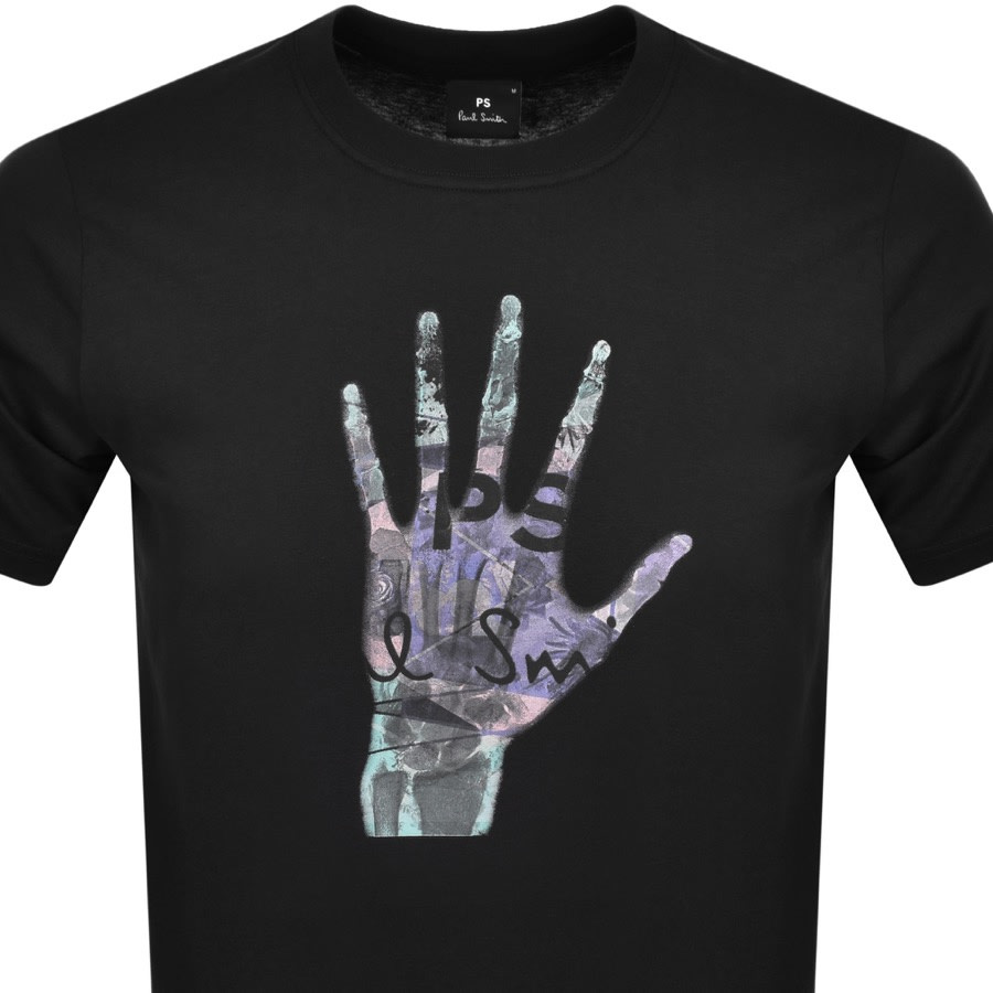 Alternative Image for ProductPS By Paul Smith Hand Print T Shirt Black2